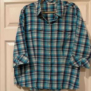 Lee Riders Plaid Shirt in Teal and Navy